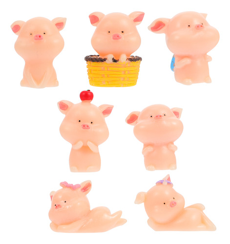 Estatua Micropaisajística De Cerdito Para Decoración De Escr