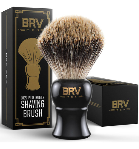 Brv Men Pure Badger Brocha De Afeitar Grande (nudos De 0.945