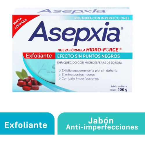 Jabón En Barra Asepxia Exfoliante 100g Genomma Lab