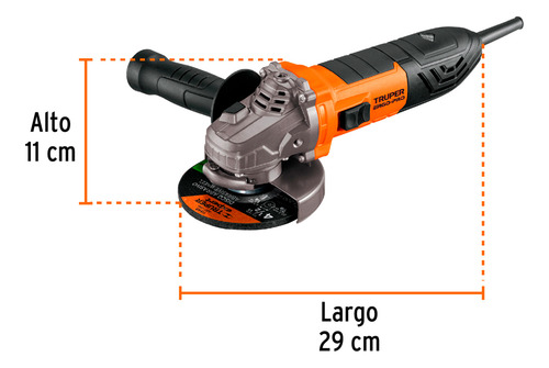 Esmeriladora Angular 800w Truper 4-1/2 Ergo Pro