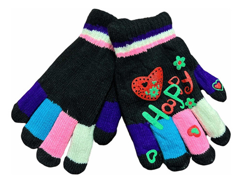 Guantes Para Niña Invierno De Lana Colores