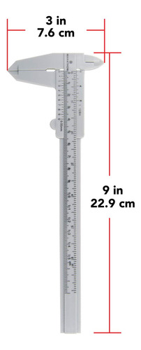 Calibre Vernier Marathon Plástico 0-15 Cm Gris Unidad Indivi