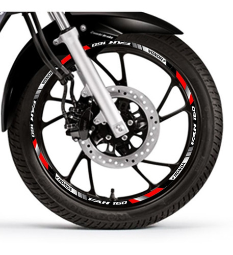 Friso Adesivo Refletivo Roda Moto Cg Fan 160 Premium