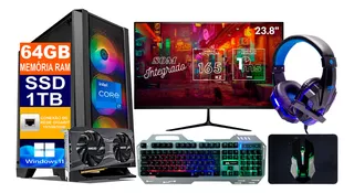 Pc Gamer Cpu I7 10700f 64gb 1tb Rtx 3060ti 8gb + Monitor 24p