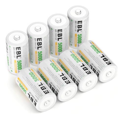 Rechargeable C Batteries 5000mah Nimh C Size Battery, P...