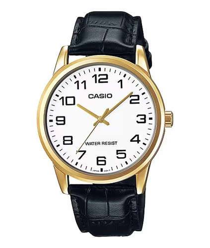 Reloj Casio Hombre Malla Cuero Mtp-v001gl Megatime Garantía 