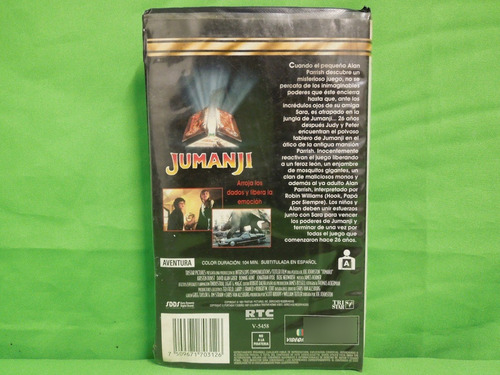Pelicula Vhs Jumanji (Usado)