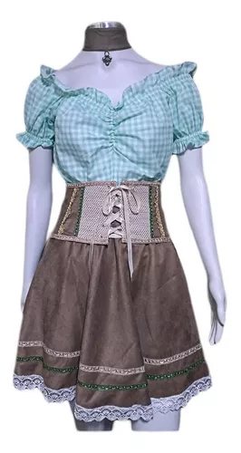 Traje Vestido Oktoberfest Frida Saia Blusa Frete Gratis Frete Grátis