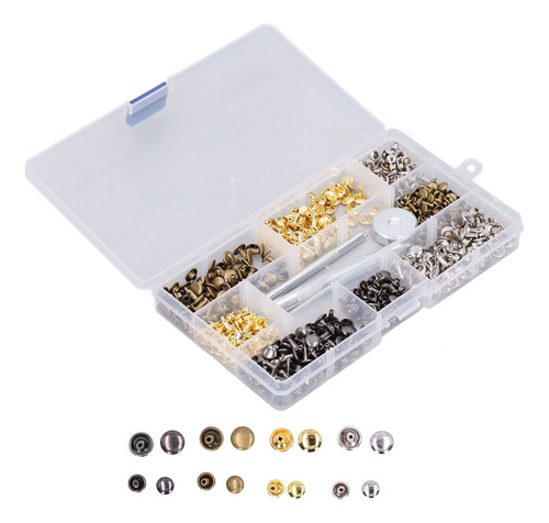 Remache Diy Rivet De Piel, 240 Unidades, Tubulares, 2 Tamaño