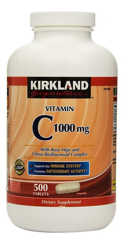 Kirkland Signature Vitamin C W/rose Hips 500 Tabletas