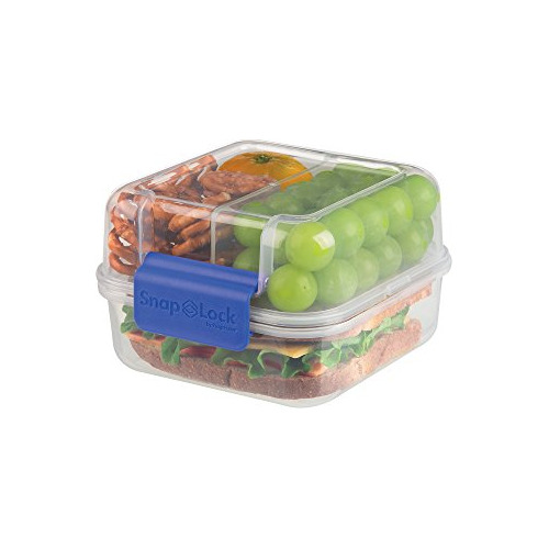 Lunch Cube To-go Container - Azul, Snl-1005b Fácil De Abrir,