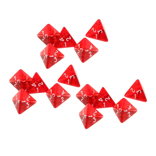 Paquete De 15 Pcs Dados De Gema Acrílico D4 Para Dnd Juego