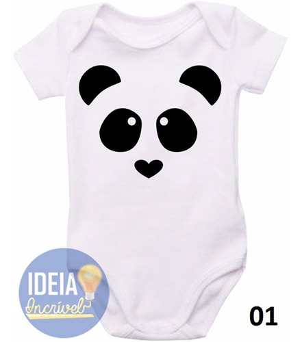 Body Bebê Infantil - Panda