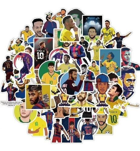 Neymar - Set De 50 Stickers / Calcomanias / Pegatinas