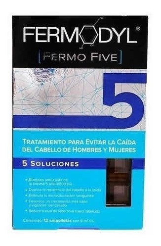 Tratamiento Capilar Anticaida 12 Ampolletas Fermodyl Five