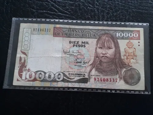 Billete De 10000 Pesos De Colombia Año 1993 (Usado)