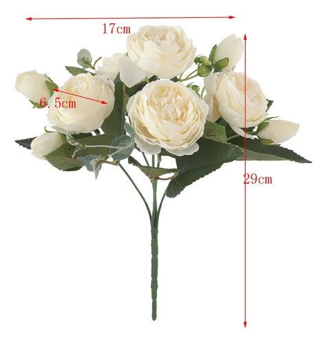 Imagen 4 de 6 de Peonía De Seda Artificial Ramos De Novia Para Bodas