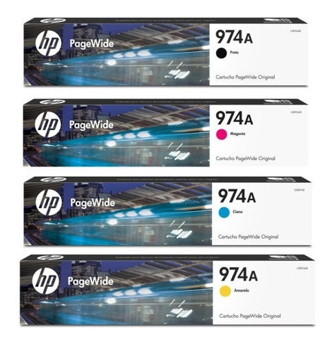 Pack De Cartuchos De Tinta Hp 974a Original Negro + Colores