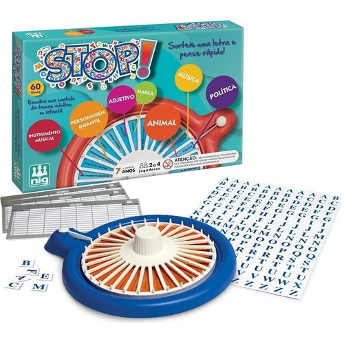 Jogo De Tabuleiro Novo Divertido Stop Da Nig Brinquedos 0162