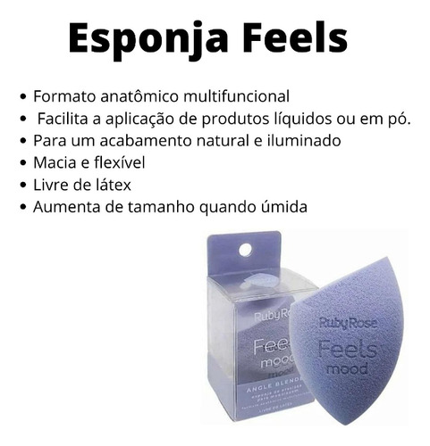 Esponja Para Maquiagem Angle E Blender Feels Mood Hb S02