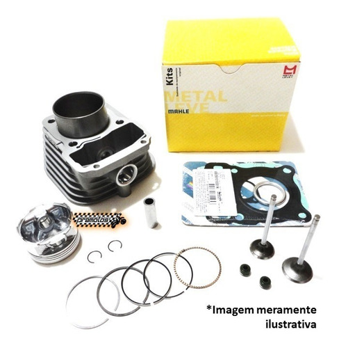 Kit Cilindro Válvulas Retentores Juntas Titan 125 / Fan 125