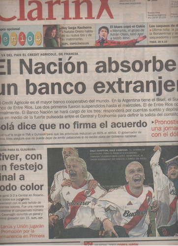 Diario Clarin Y El Deportivo * River Campèon - Año 2002