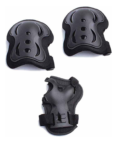 Imagen 3 de 3 de Set Protecciones Hook Black Codera Rodillera Muñequera - L