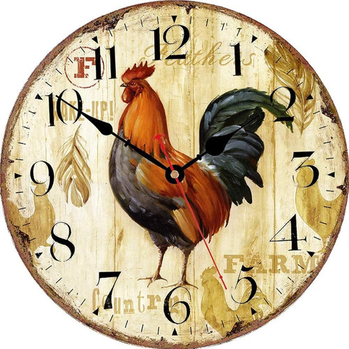 Qukueoy 12 Pulgadas Vintage Farmhouse Kitchen Relojes De Par