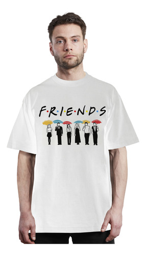 Friends - Paraguas 2 - Blanca -series De Culto - Polera