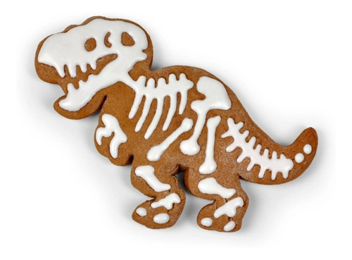 Cortador Molde Galletas De Esqueleto Dinosaurios T. Rex Color Celeste