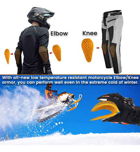 Protector De Codo/rodilla Para Motocicleta, Resistente A Baj