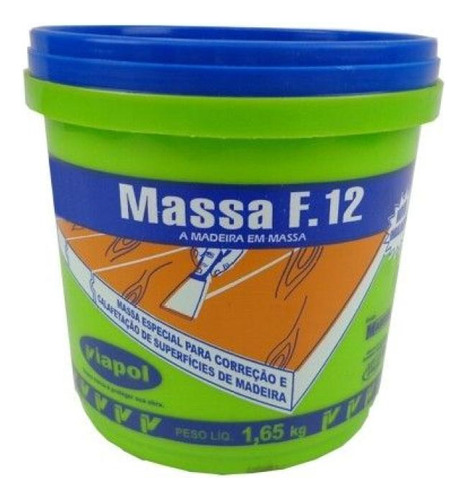 Massa Para Calafetar F12 Viapol 1,65kg Castanho