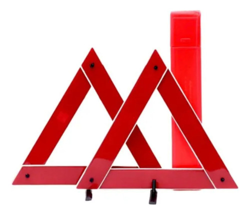 Baliza Triangulo Auto Seguridad Reflectiva Vtv Par C/ Caja