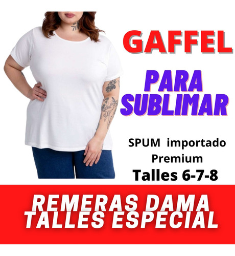 Pack Mayorista 6 Remeras  Dama Talles Especial Para Sublimar