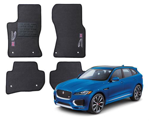 Tapete Jaguar F-pace Chumbo 2016 À 2019 Alto Padrão Luxo