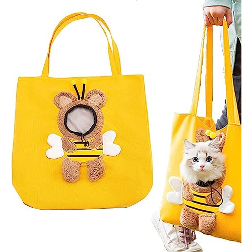 Bolso De Hombro De Lona Para Mascotas, Lindo Portador De Gat