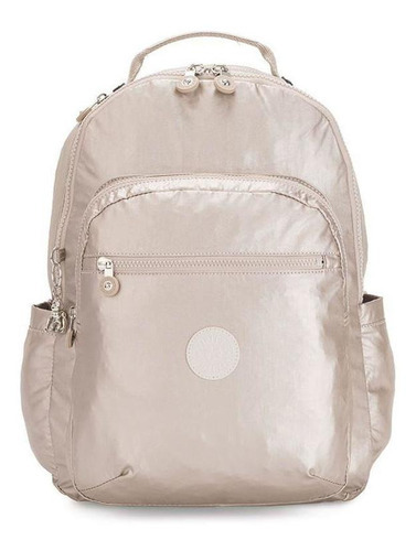 Mochila Kipling Seoul Metallic Glow Rosê - Tamanho Único Cor Harvest Gold