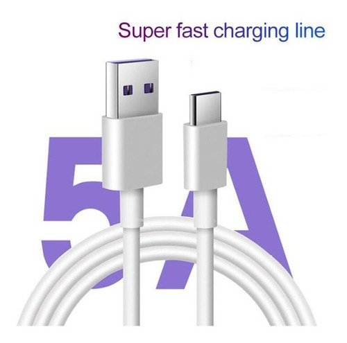 Cable Usb | 1m | Usb A - Usb C | Blanco / Negro | Tasa 0