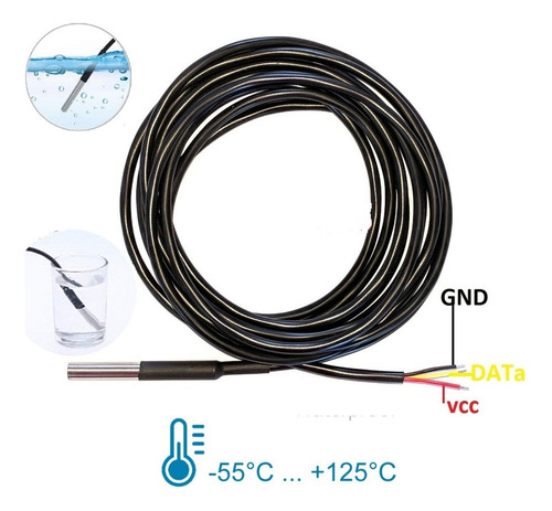 10x Kit Sensor De Temperatura Ds18b20 Sonda A Prova Agua