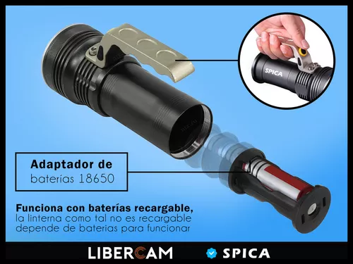 Linterna Tactica Led Militar Spica X40 Bateria Recargable Color de la  linterna Negro Color de la luz Blanco