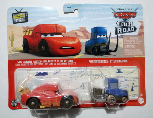 Disney Cars Metal Rayo De Las Cavernas Y Pitstoposaurus