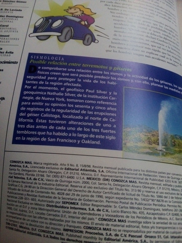 Imagen 3 de 6 de Revista Conozca Más Agosto 1998 Anabólicos Falsa Ilusión