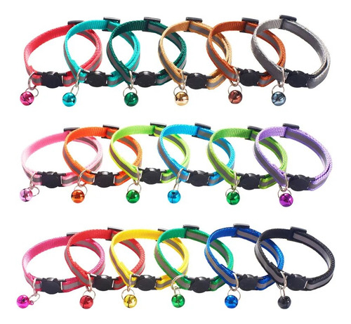 Juego De Collares De Campanas Para Gatos  Hebillas De Nailon