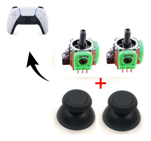 2x Análogo Joystick + Palanca Stick Compatible Sony Ps5