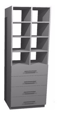 Torre Interior De Placard Mod.c3 190x55  6 Col. A Eleccion