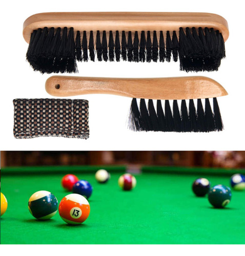 Juego De Cepillos For Mesa De Billar Mango De Madera