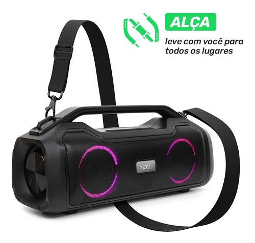 Caixa De Som Moobox Fun Resistente À Água Com Alça 140w