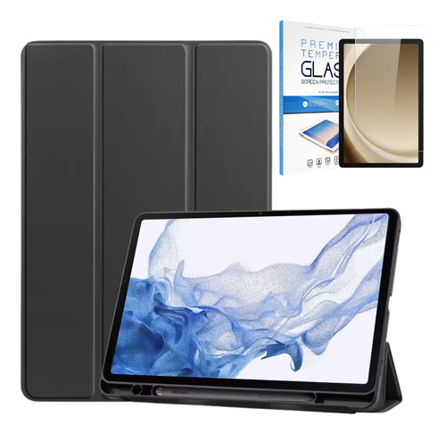 Estuche Smart Case Para Samsung Tab S9 Fe + Vidrio Protector