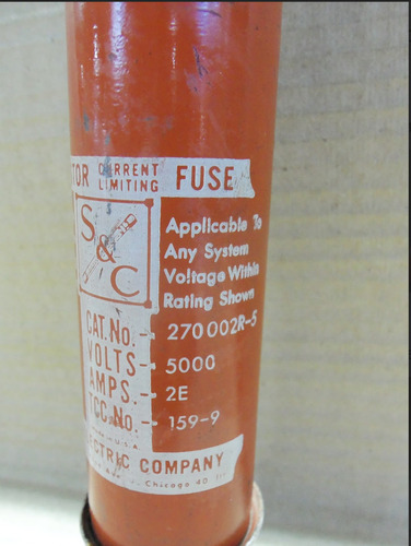 General Electric 9f60bbd003 Type Eji Fuse Size B 5.50kv  Aab