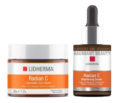 Kit Radian C  Lidherma Brightening Serum + Crema Vitamina C 